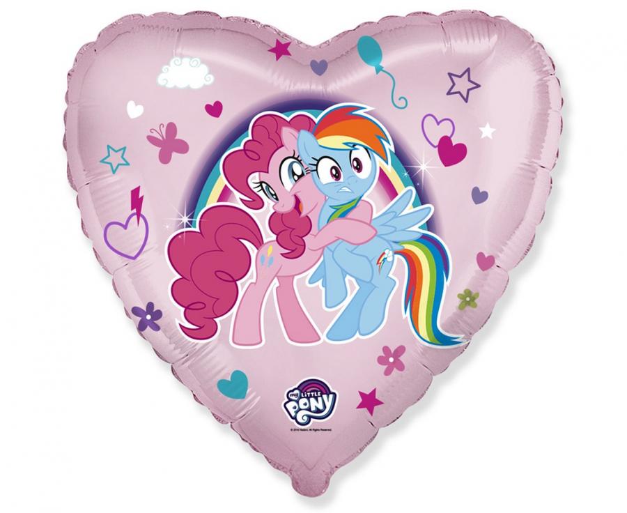 Balón fóliový -  My little pony objatie  srdce 45cm