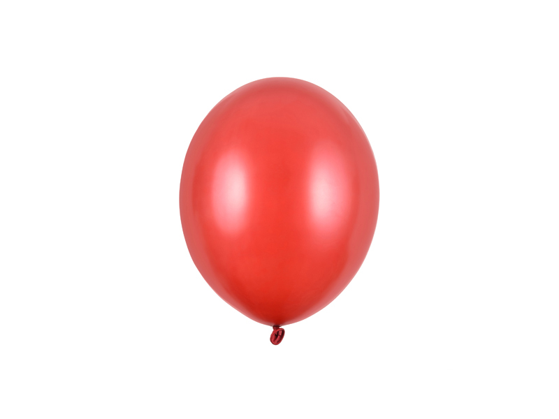 Latexový balón metalický 12cm - červený