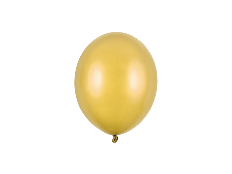 Latexový balón metalický 12cm - zlatý